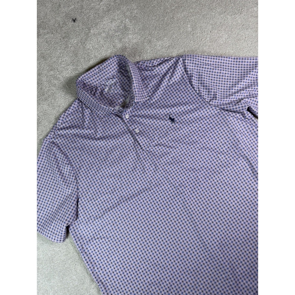 Polo Ralph Lauren Polo Men XL Purple Geometric Print Performance Stretch Golf